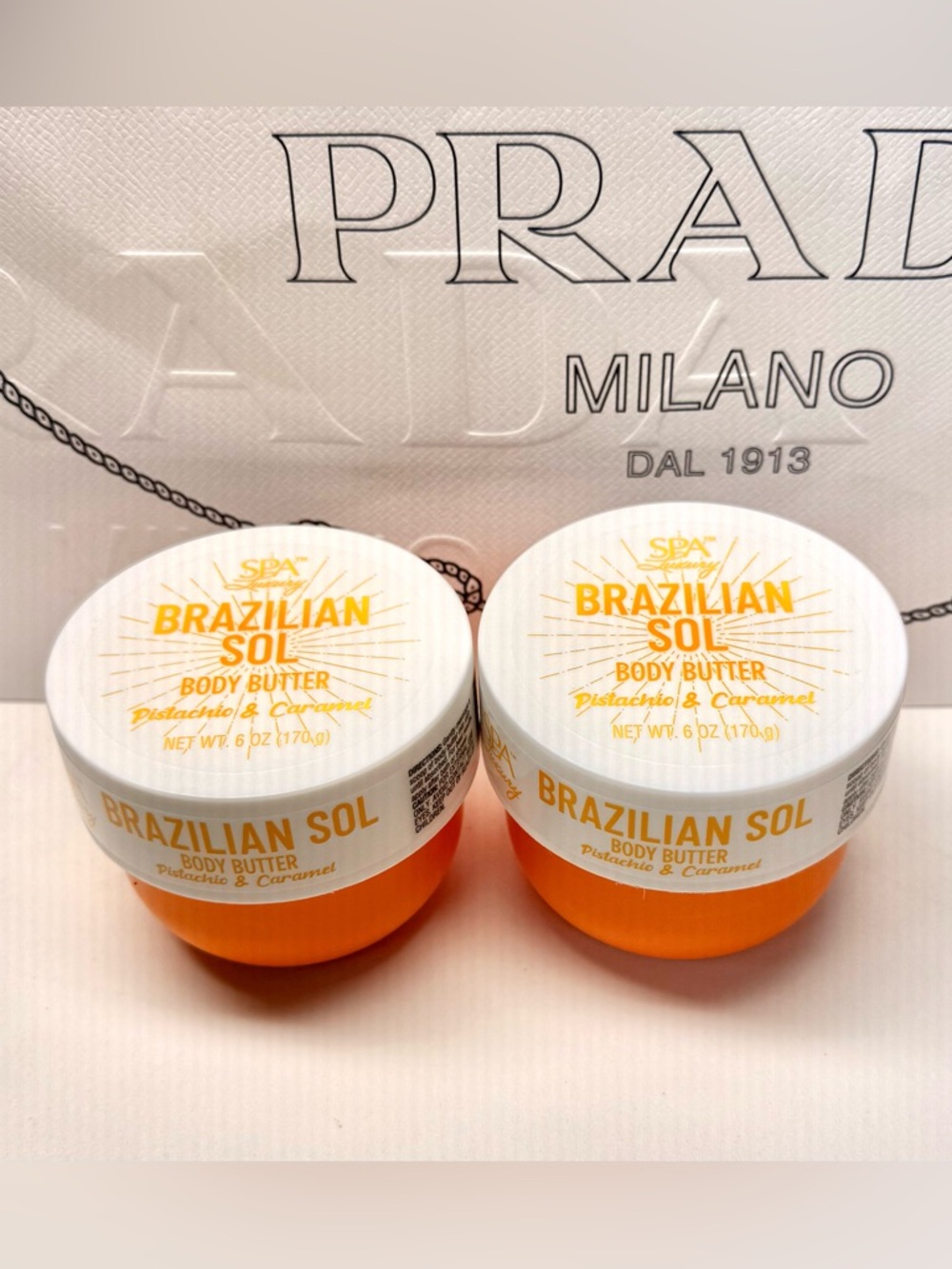 Brazilian Sol Body Butter - Pistachio & Caramel (2 jars) New